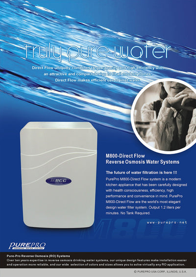 美國PurePro® M800-Direct Flow : 商用餐飲RO淨水器 400加侖製水量.可依需求選配儲水桶