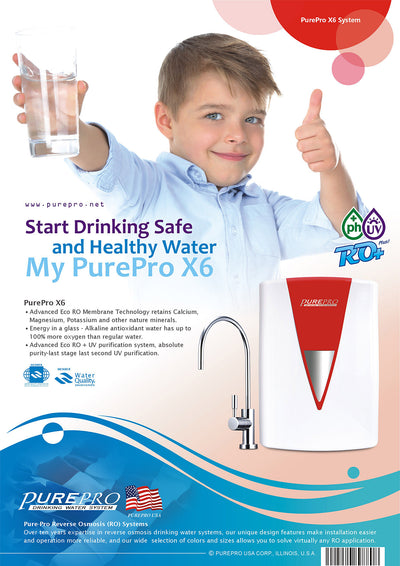 美國PurePro® X6紫外線鹼性RO活水機: 十大最佳淨水器PurePro X6(法拉利紅) 獨家優惠-免費升級不鏽鋼鵝頸