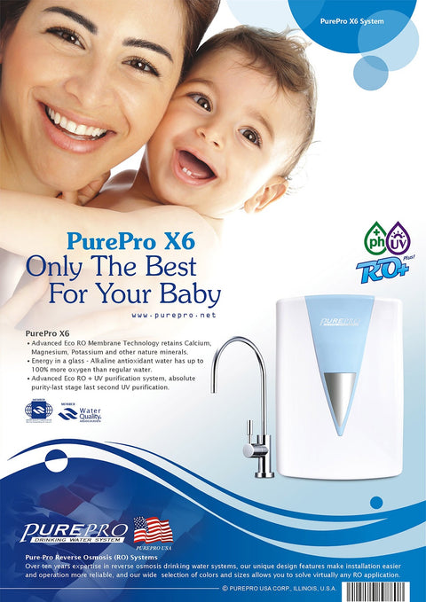 美國PurePro® X6紫外線鹼性RO活水機: 十大最佳淨水器PurePro X6 (蒂芙尼藍) -獨家優惠-免費升級不鏽鋼鵝頸--優惠只有5天! 「買到賺到」