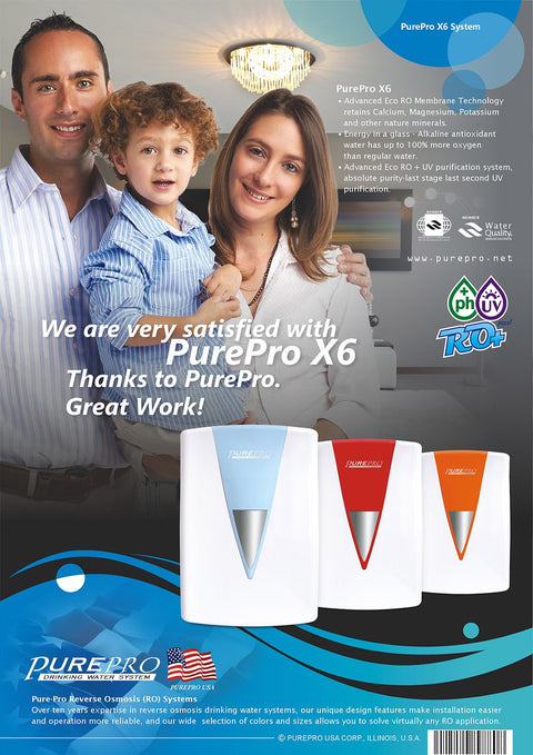 美國PurePro® X6紫外線鹼性RO活水機: 十大最佳淨水器之一 PurePro X6 獨家優惠-免費升級不鏽鋼鵝頸