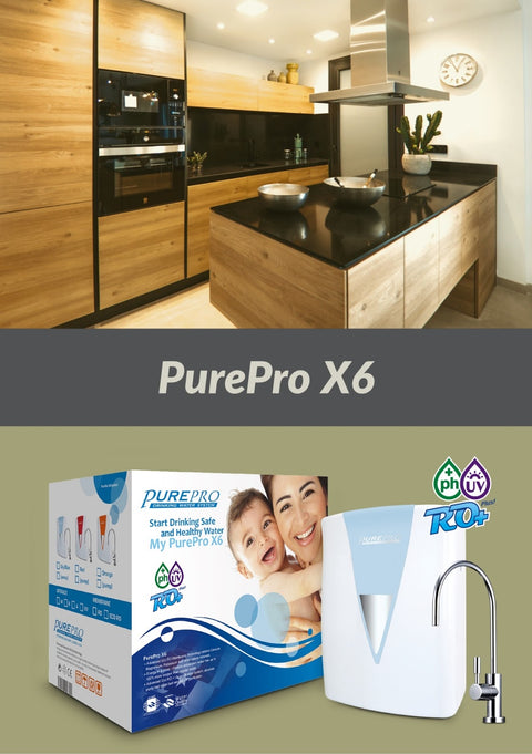 美國PurePro® X6 紫外線鹼性RO活水機 : 配備具礦物保護技術的新一代逆滲透膜