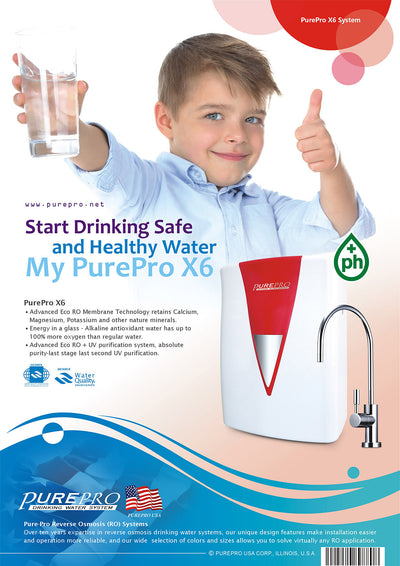 美國PurePro® X6紫外線鹼性RO活水機: 十大最佳淨水器PurePro X6 - 美國礦泉水膜